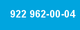 922 962-00-04 922 962-00-04